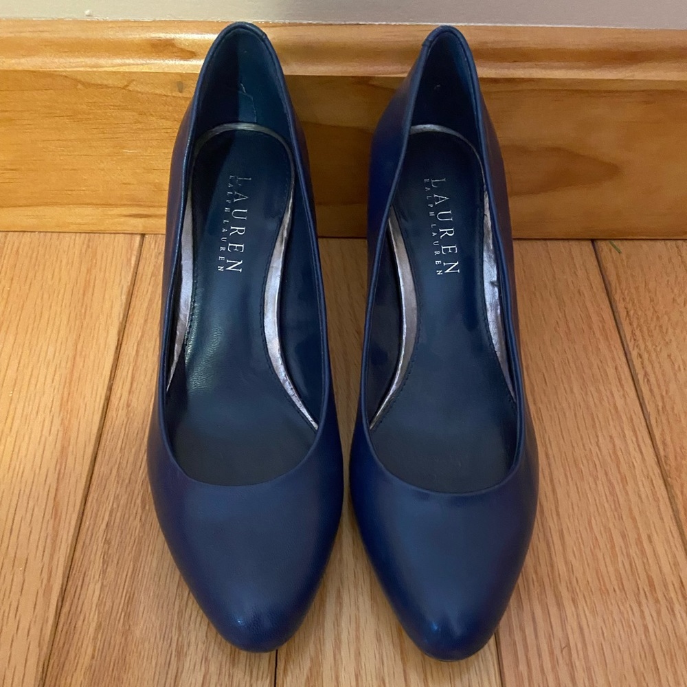 Ralph Lauren HARPER, Classic Leather Pumps - Navy, size 6